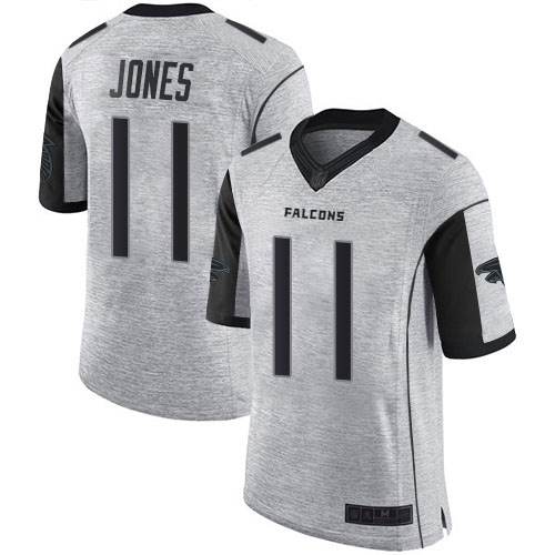Atlanta Falcons Limited Gray Men Julio Jones Jersey NFL Football 11 Gridiron II
